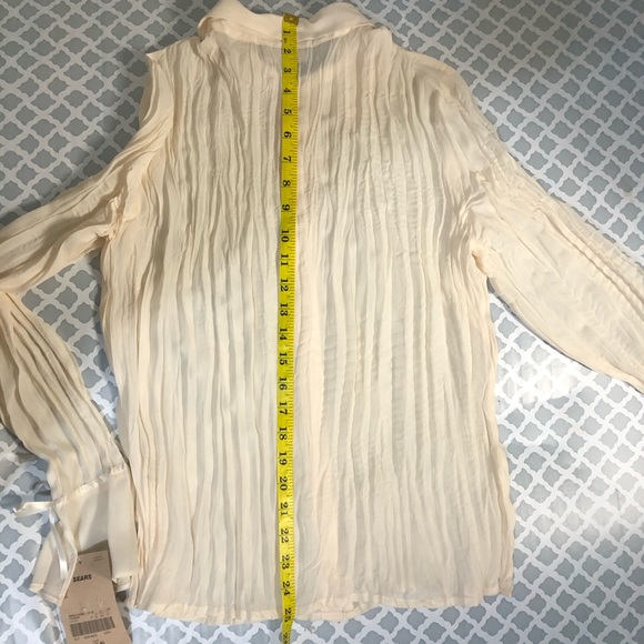 Apostrophe NWT women’s sheer crinkle  top Size S - Picture 9 of 15